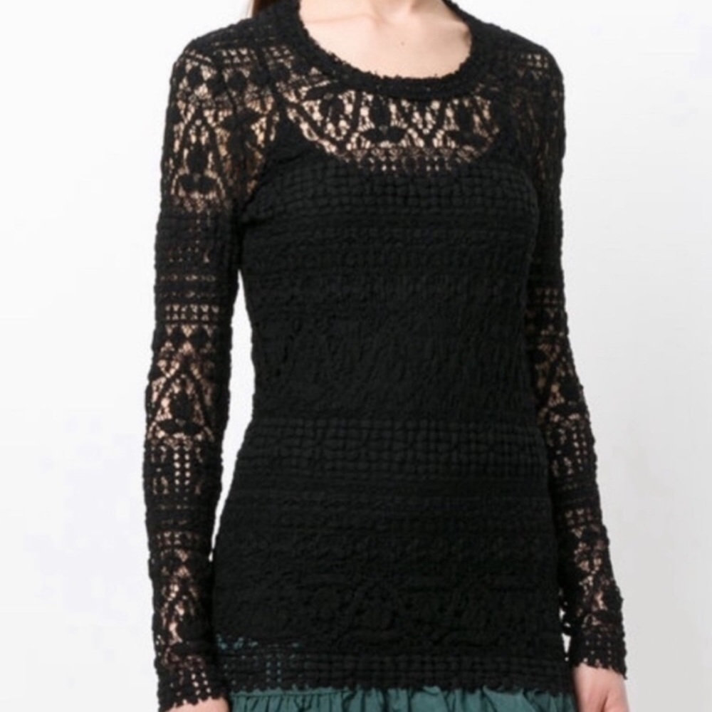 Isabel Marant Black Lace Top